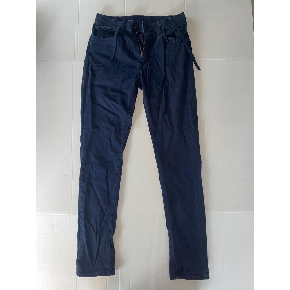 Uniqlo Blue Relaxed Straight Draw‎ String Sweat Pants Size 11 Cotton Blend